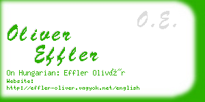 oliver effler business card